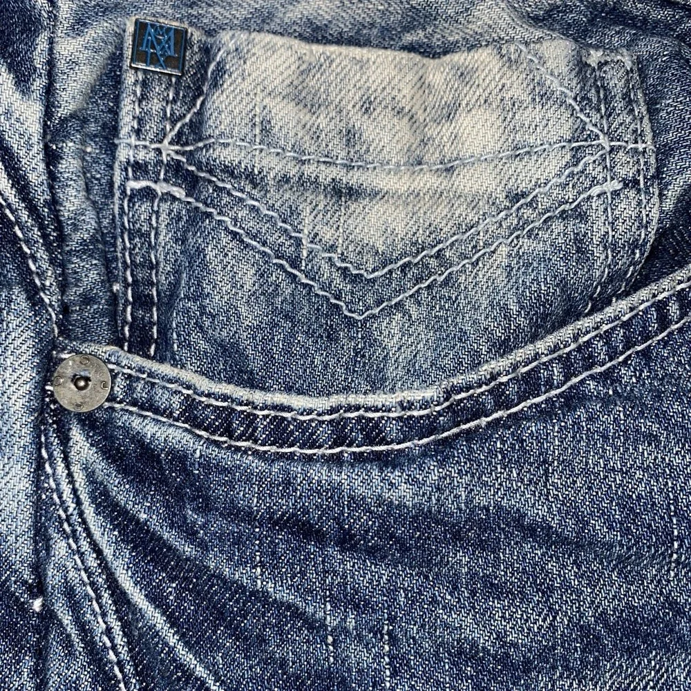 Y2K Sean John Jeans Men Size‎ 40 Relaxed Straight Blue Vtg Wash Streetwear - Picture 3 of 7